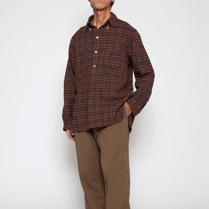 【THE CORONA UTILITY】W.C.W SHIRT PULLOVER / Yellow × Brown｜CS005-25-01