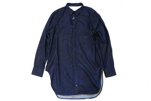 【H.UNIT STORE LABEL】Fly front denim long shirt(One wash)
