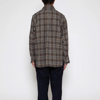 【THE CORONA UTILITY】W.C.W SHIRT PULLOVER / Yellow × Brown｜CS005-25-01