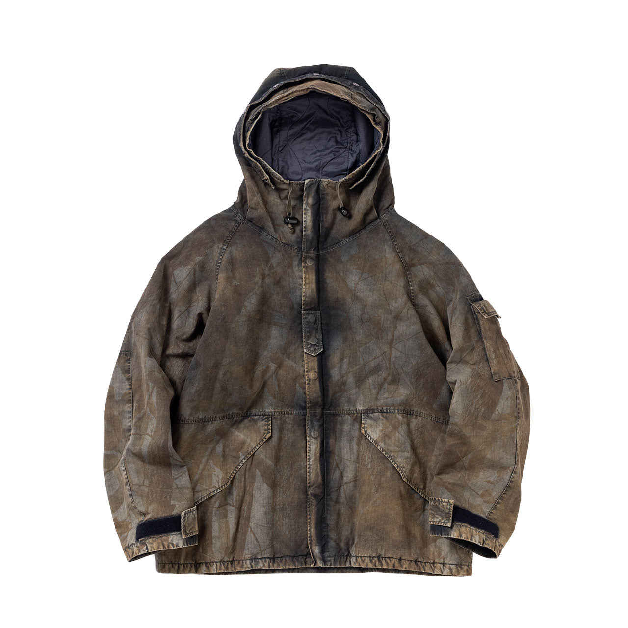 【ANACHRONORM】SULFUR DYED RIPSTOP REALTREE ECWCS TYPE PARKA JACKET SULFUR BLACK｜AN399-B