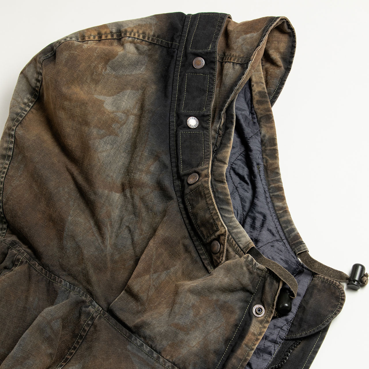 【ANACHRONORM】SULFUR DYED RIPSTOP REALTREE ECWCS TYPE PARKA JACKET SULFUR BLACK｜AN399-B