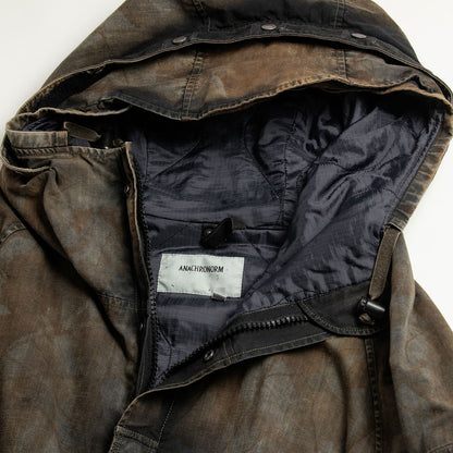 【ANACHRONORM】SULFUR DYED RIPSTOP REALTREE ECWCS TYPE PARKA JACKET SULFUR BLACK｜AN399-B