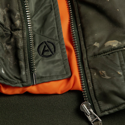 【ANACHRONORM】DIRTY NYLON MA-1｜AN395