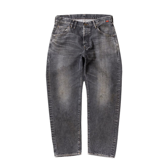 【ANACHRONORM】REGULAR TAPERED WASHED 5P BLACK DENIM PANTS BLACK (AGING)｜AN342-W