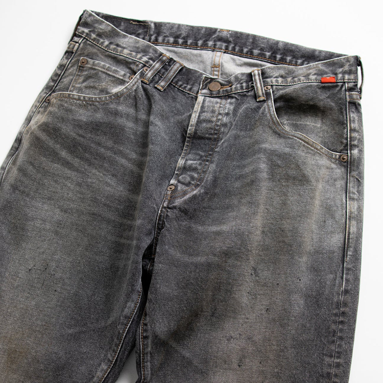 【ANACHRONORM】REGULAR TAPERED WASHED 5P BLACK DENIM PANTS BLACK (AGING)｜AN342-W