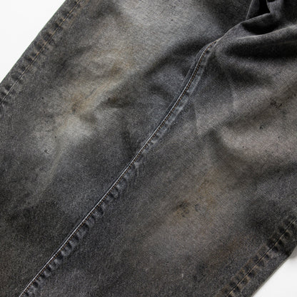 【ANACHRONORM】REGULAR TAPERED WASHED 5P BLACK DENIM PANTS BLACK (AGING)｜AN342-W