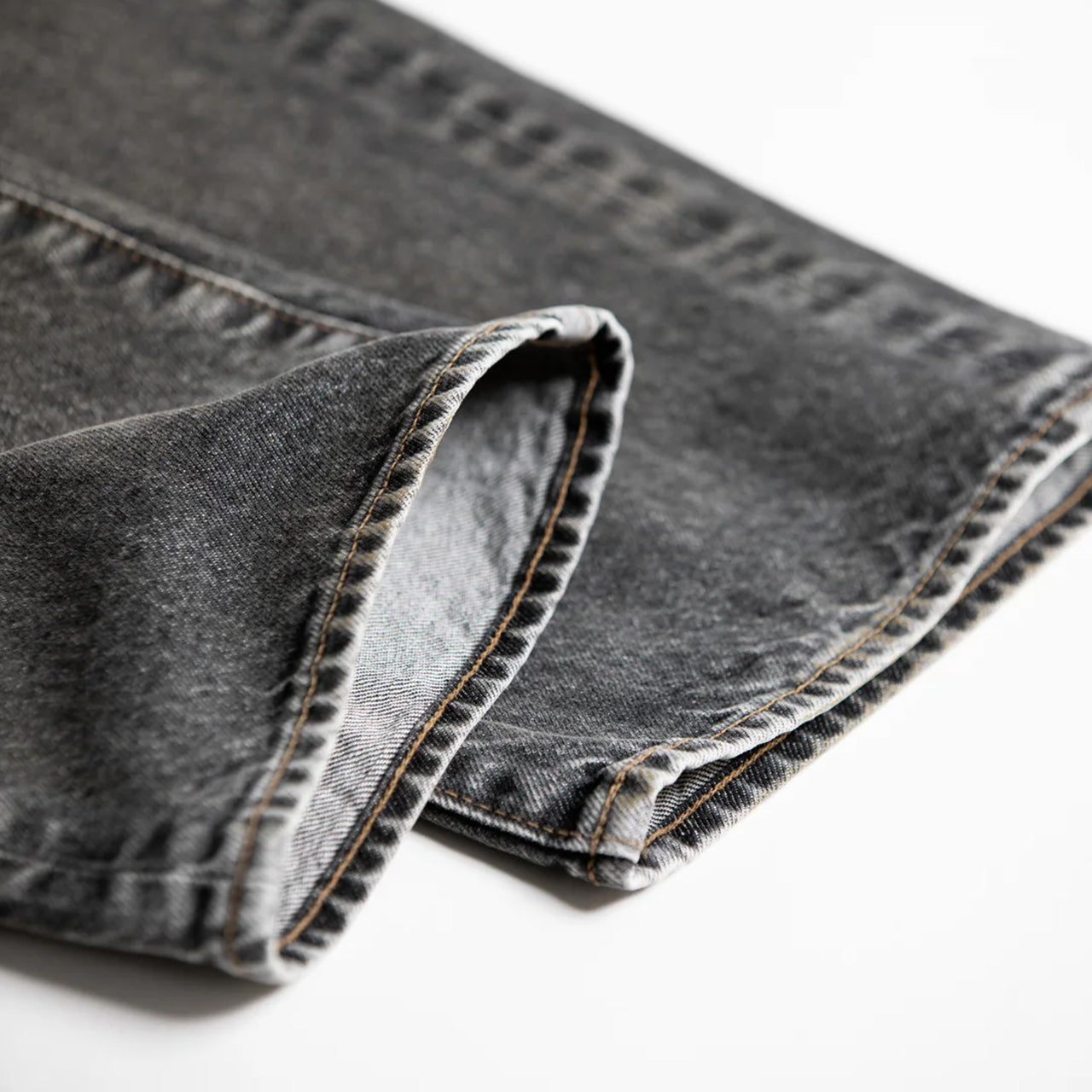 【ANACHRONORM】REGULAR TAPERED WASHED 5P BLACK DENIM PANTS BLACK (AGING)｜AN342-W