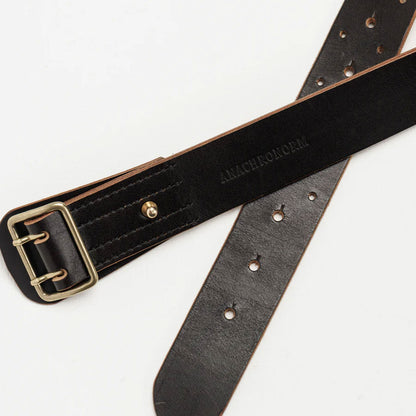 【ANACHRONORM】DOUBLE PIN LEATHER BELT｜ANBB045