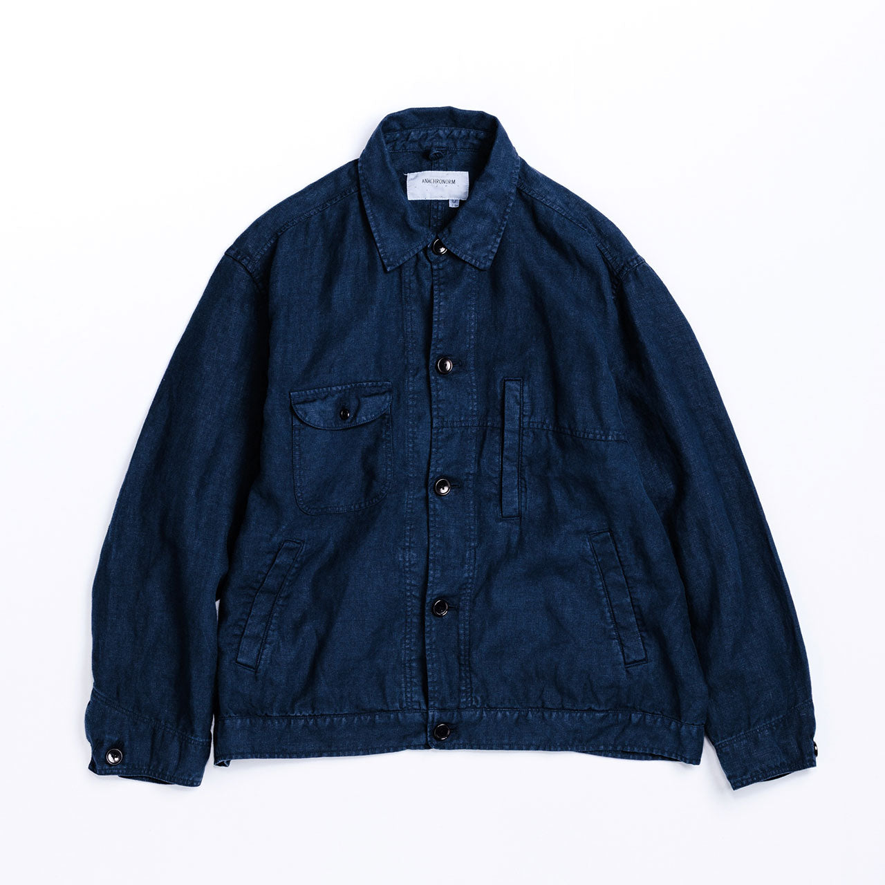 【ANACHRONORM】SULFUR DYED LINEN UTILITY JACKET｜ANA410