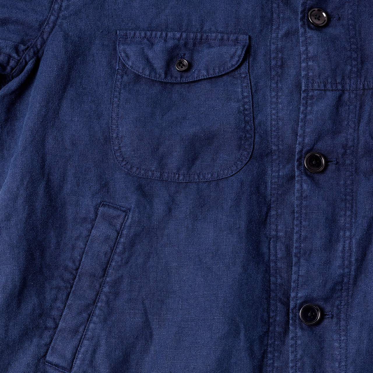 【ANACHRONORM】SULFUR DYED LINEN UTILITY JACKET｜ANA410