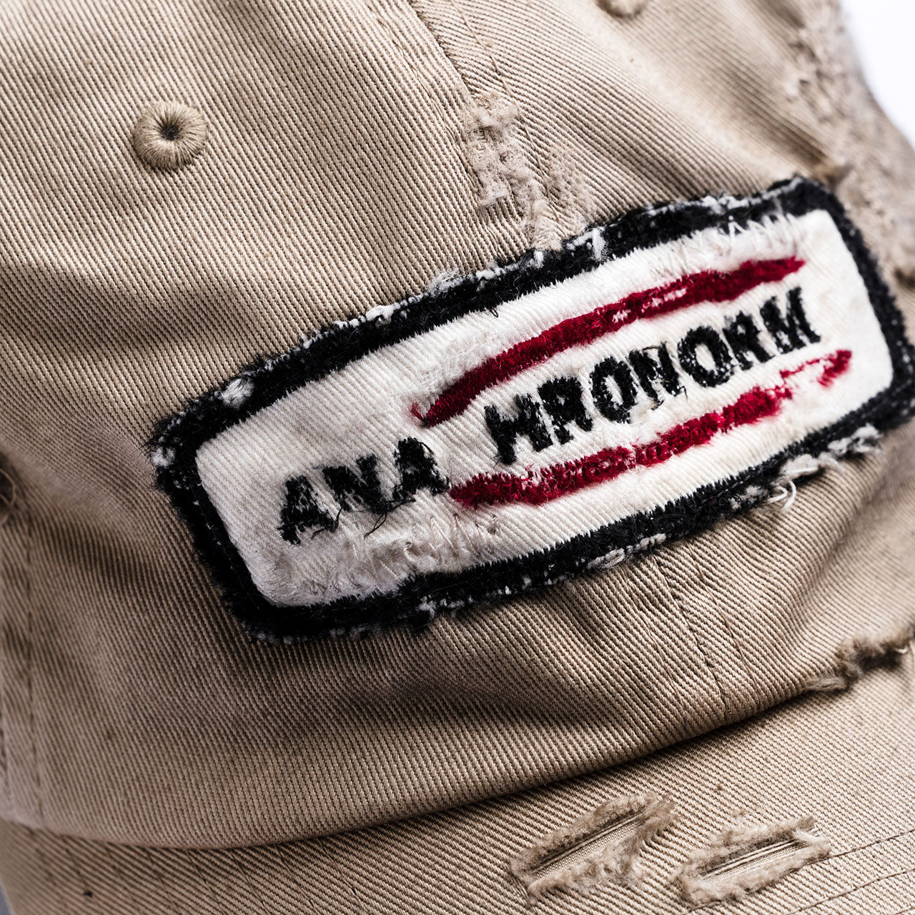 【ANACHRONORM】DISTRESSED PATCH 6PANEL CAP｜AN418