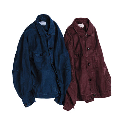 【ANACHRONORM】SULFUR DYED LINEN UTILITY JACKET｜ANA410