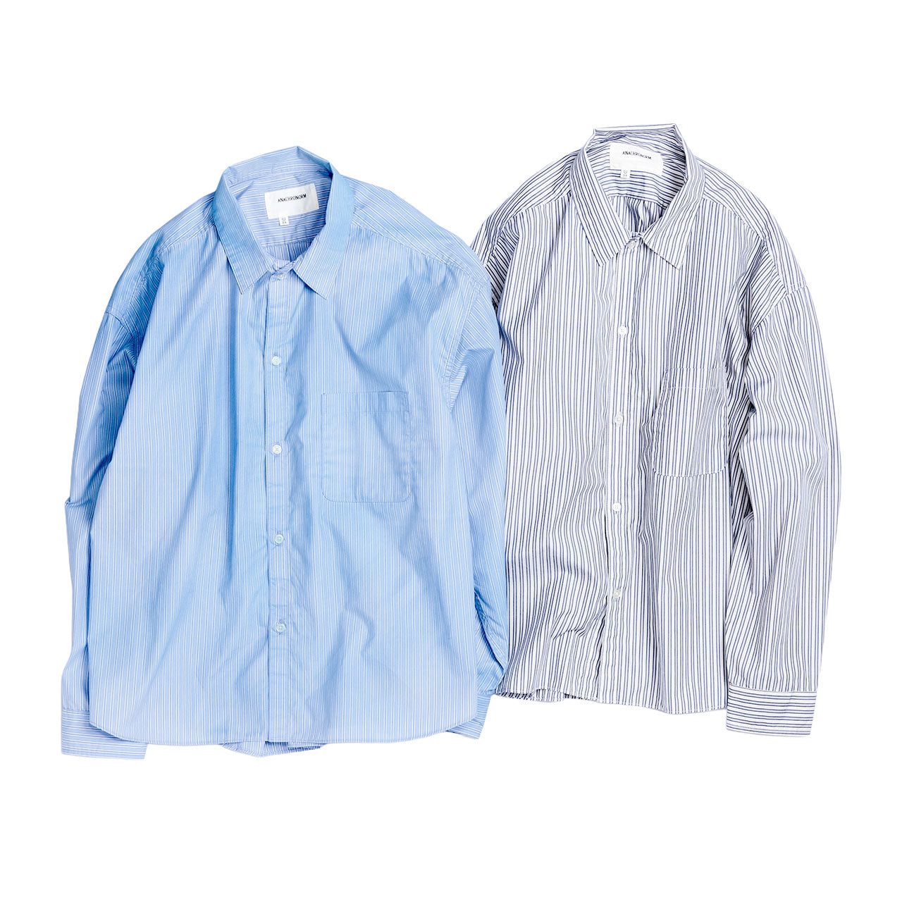 【ANACHRONORM】HAND-SPRAYED STRIPE SHIRTS｜AN420