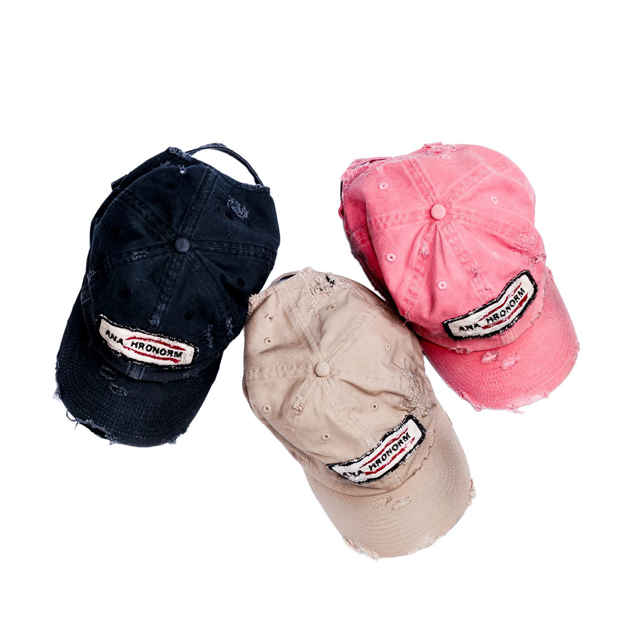 【ANACHRONORM】DISTRESSED PATCH 6PANEL CAP｜AN418