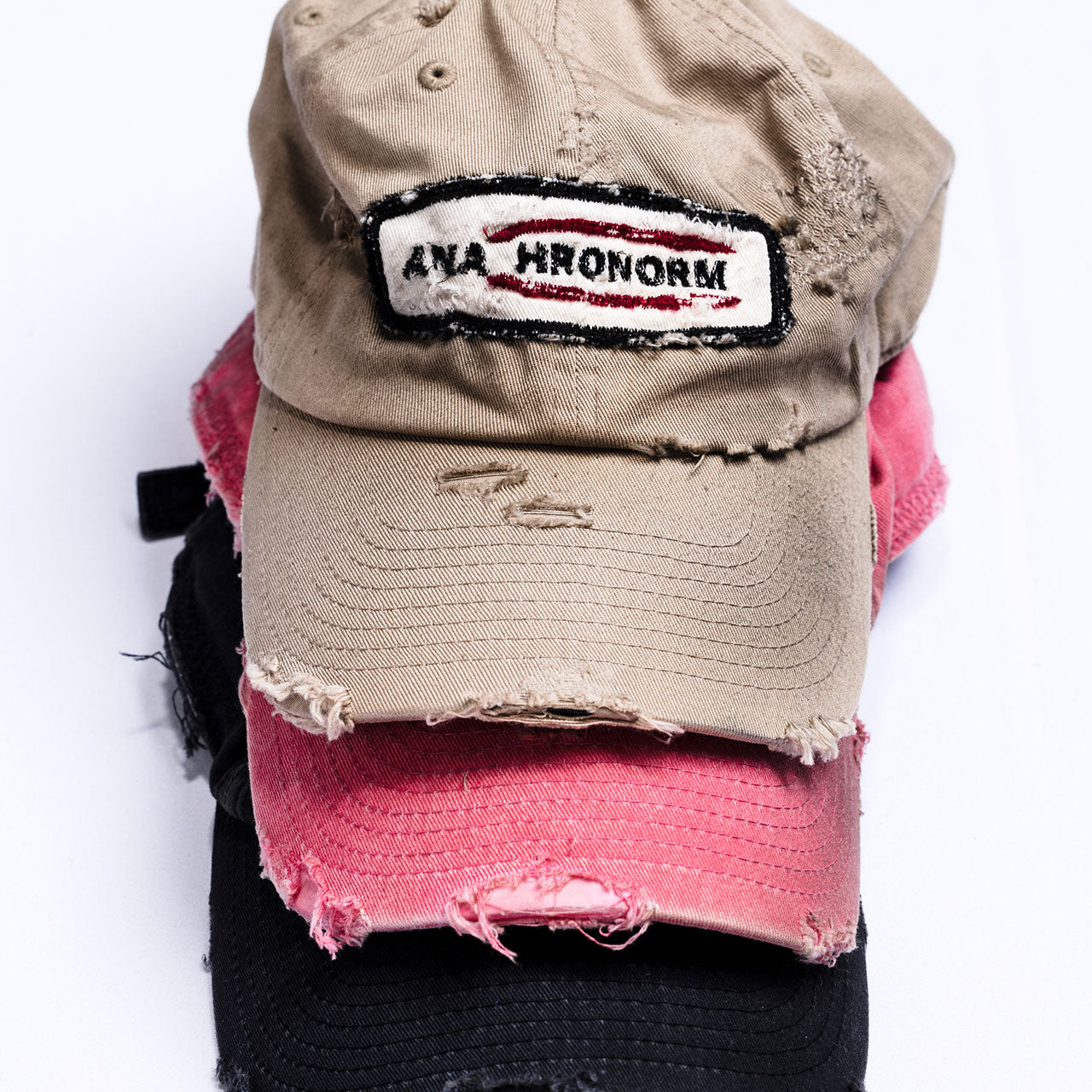 【ANACHRONORM】DISTRESSED PATCH 6PANEL CAP｜AN418