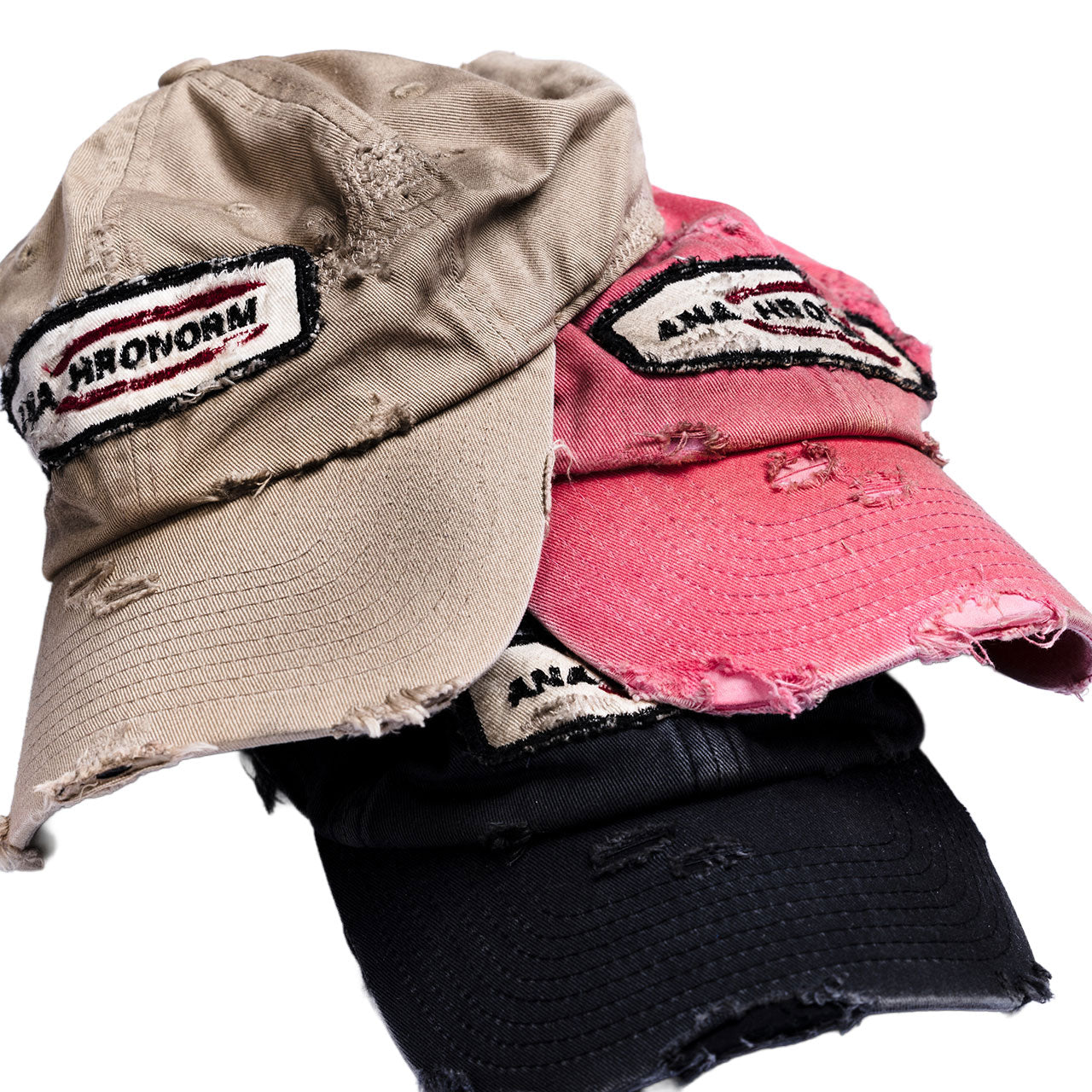 【ANACHRONORM】DISTRESSED PATCH 6PANEL CAP｜AN418