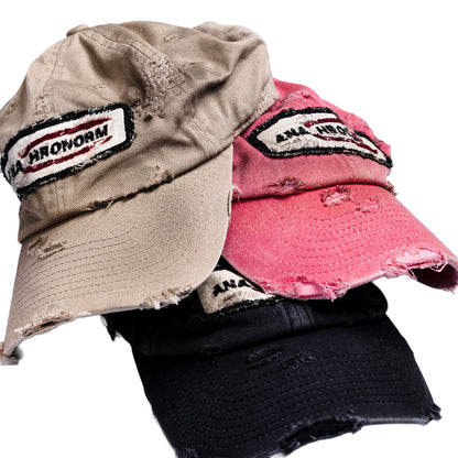 【ANACHRONORM】DISTRESSED PATCH 6PANEL CAP｜AN418