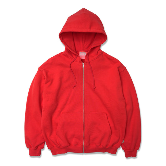 【TRIBE WEAR】BASIC ZIP UP HOODIE｜RED