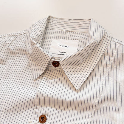 【H.UNIT】Stripe shirtalls｜H-JK062