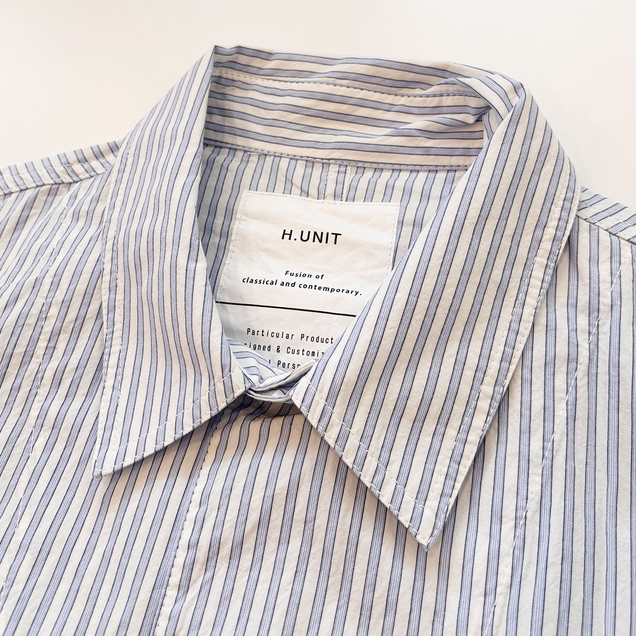 【H.UNIT】Stripe shirtalls｜H-JK062