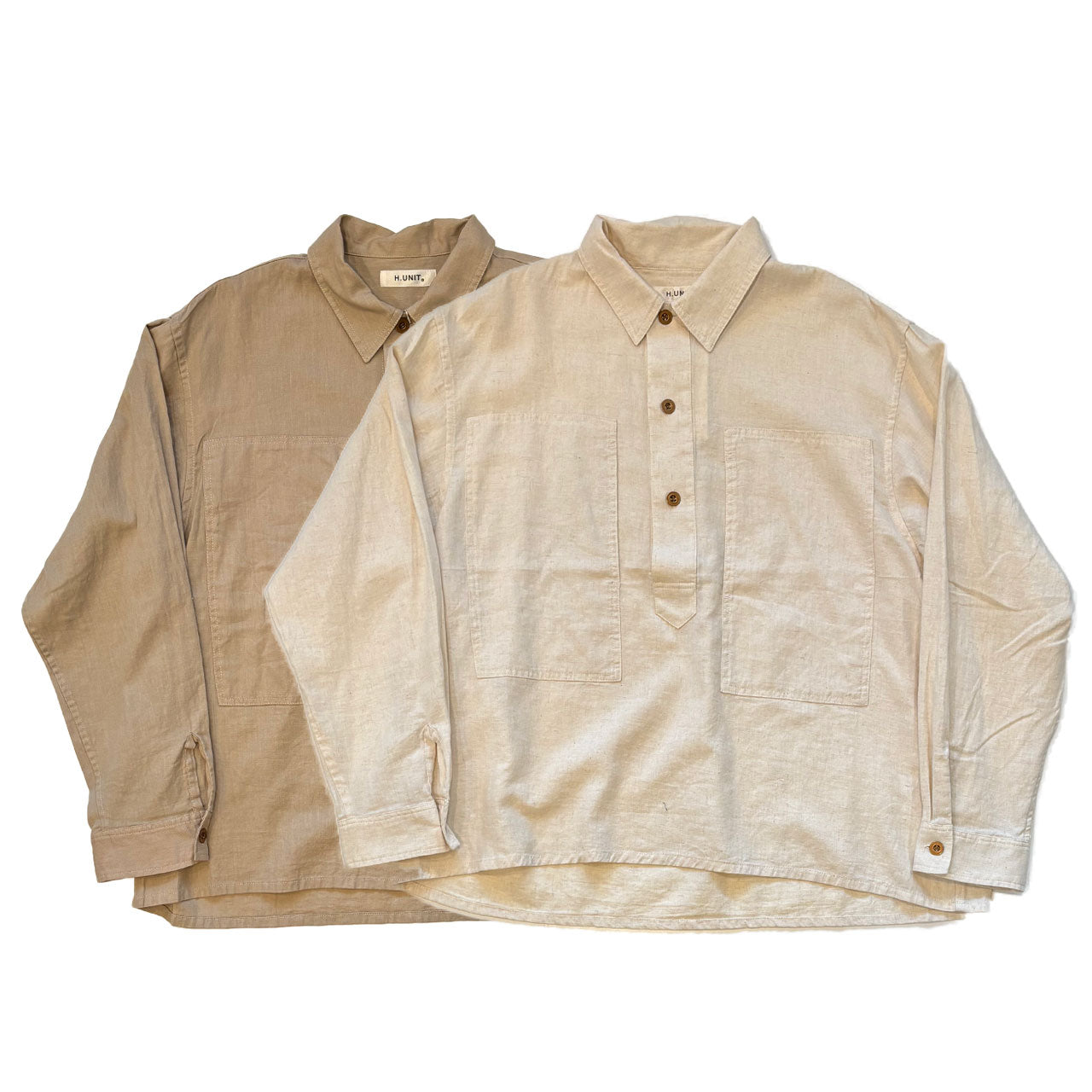【H.UNIT】C/L Viyella Pull Over Long Sleeves Shirt｜H-SH059