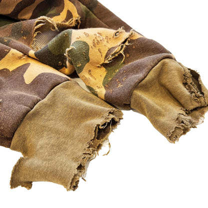 【ANACHRONORM】HARD DAMAGED INNER WAFFLE SWEAT PARKA WOODLAND｜AN371