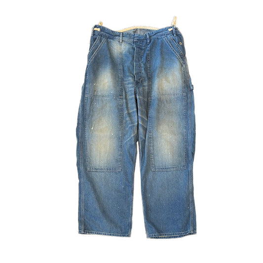 【H.UNIT】Denim side open painter（Used wash）