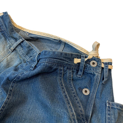 【H.UNIT】Denim side open painter（Used wash）