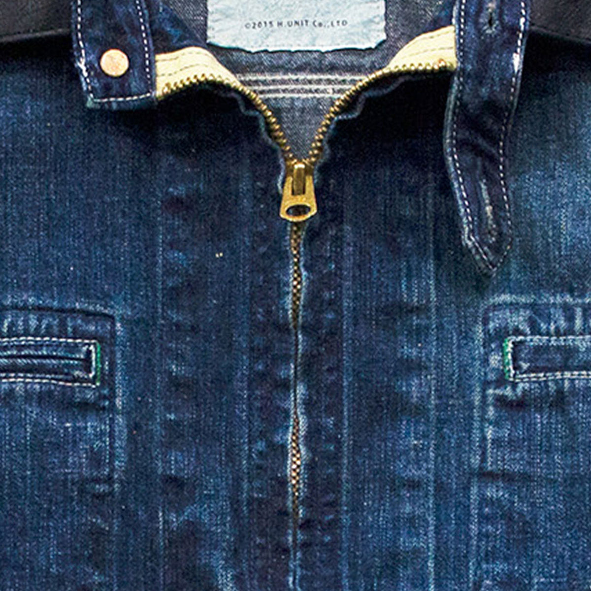 【H.UNIT】Denim zip work jacket(Washed)｜H-JK069