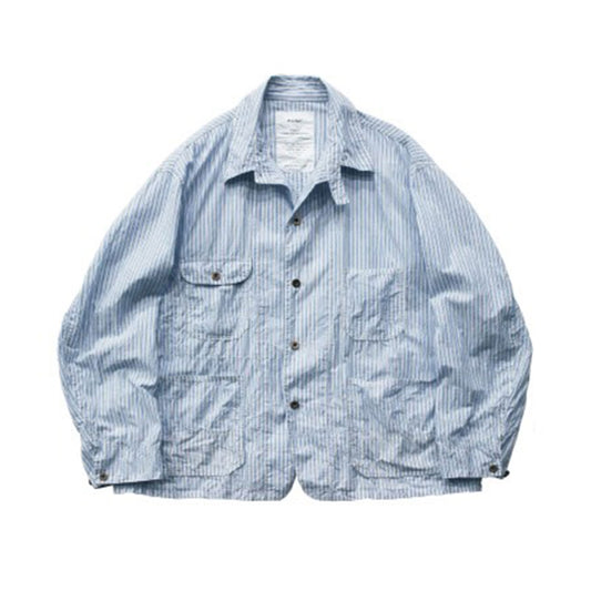 【H.UNIT】Stripe shirtalls｜H-JK062