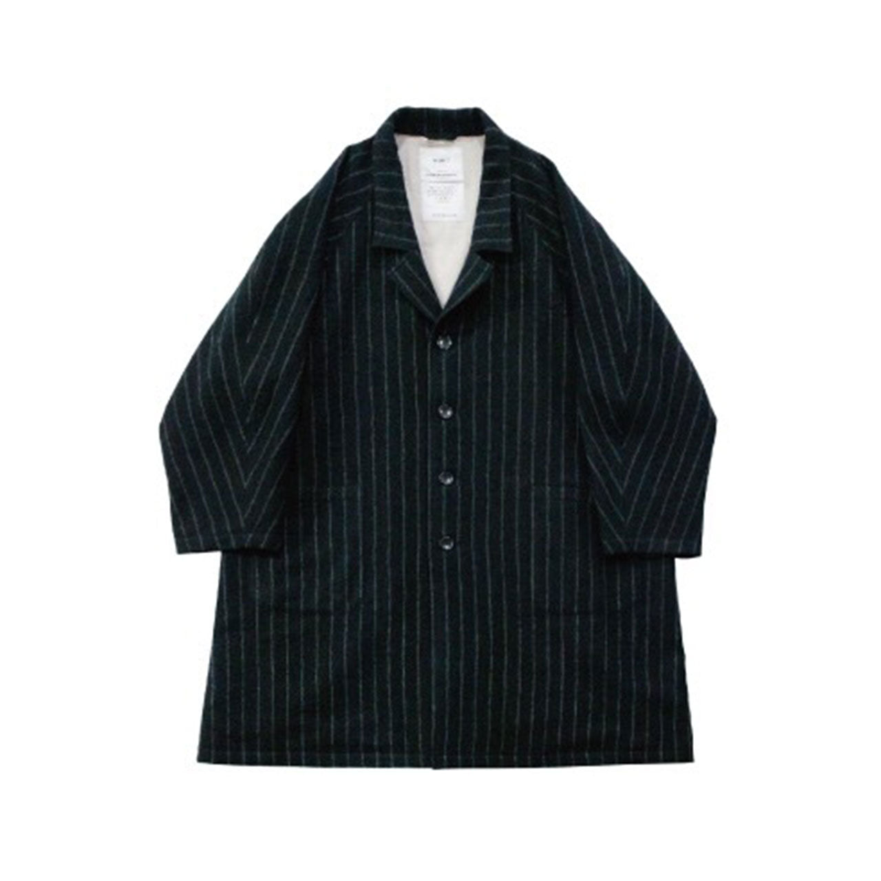 【H.UNIT】Wool stripe raglan aterier coat｜H-CT031