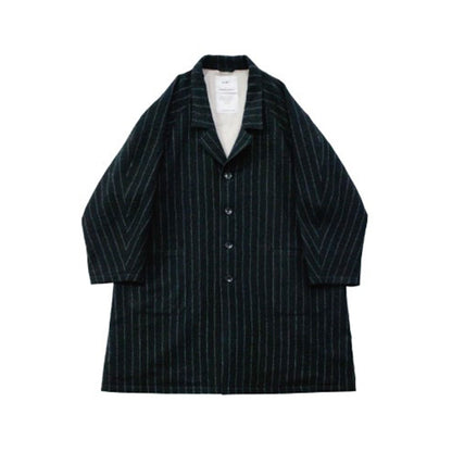 【H.UNIT】Wool stripe raglan aterier coat｜H-CT031