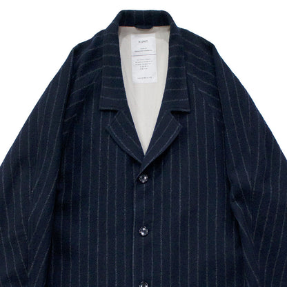 【H.UNIT】Wool stripe raglan aterier coat｜H-CT031