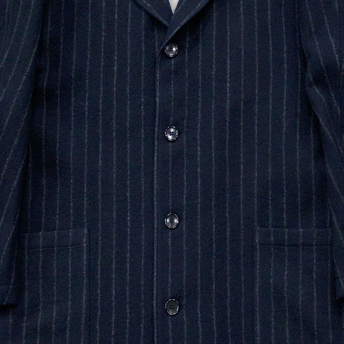 【H.UNIT】Wool stripe raglan aterier coat｜H-CT031