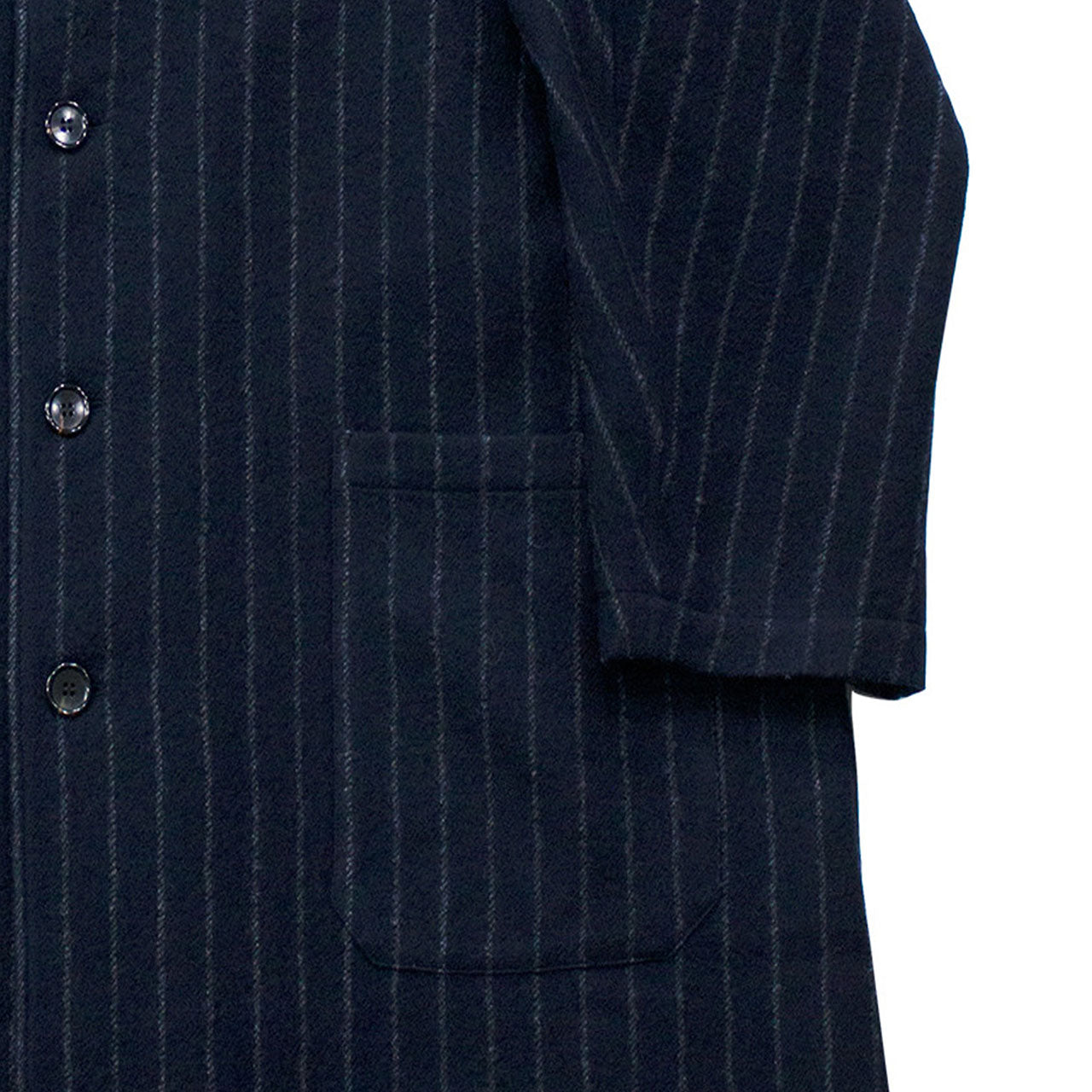 【H.UNIT】Wool stripe raglan aterier coat｜H-CT031