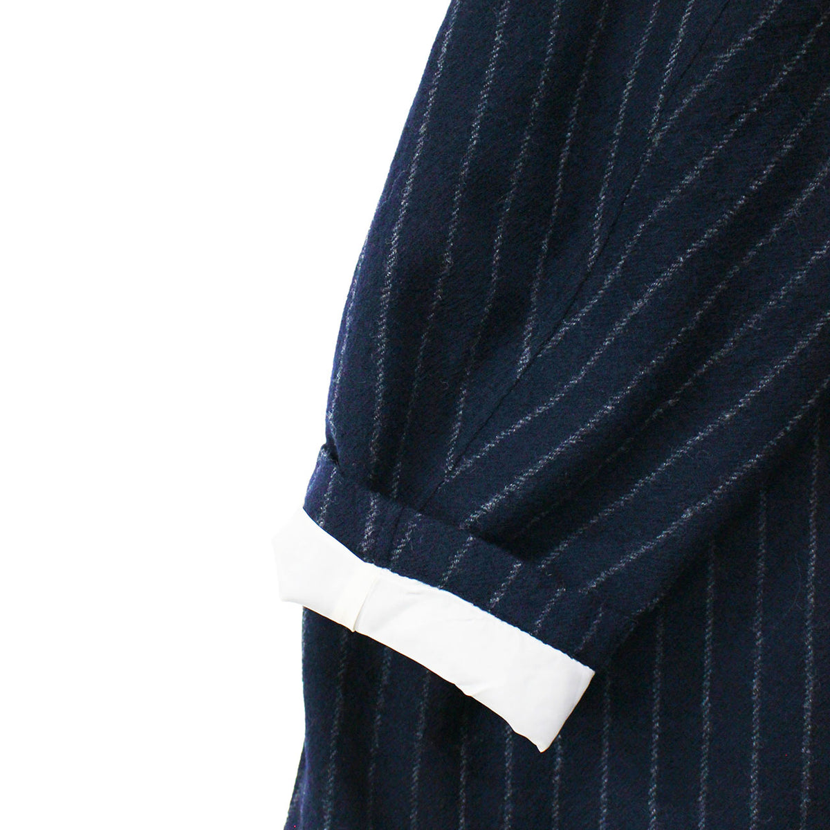 【H.UNIT】Wool stripe raglan aterier coat｜H-CT031