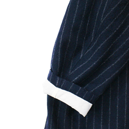 【H.UNIT】Wool stripe raglan aterier coat｜H-CT031