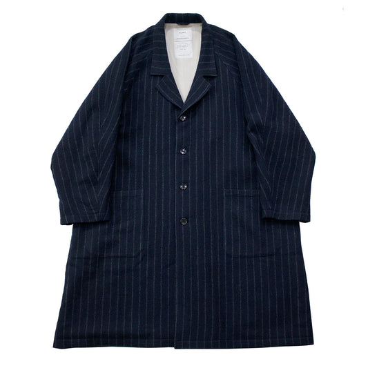 【H.UNIT】Wool stripe raglan aterier coat｜H-CT031